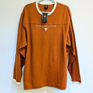 NWT Nike University of Texas Longhorns Knit Crewneck Cotton Sweater Sz XL